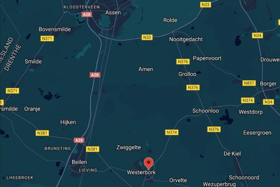 Kaart van Westerbork